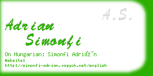 adrian simonfi business card